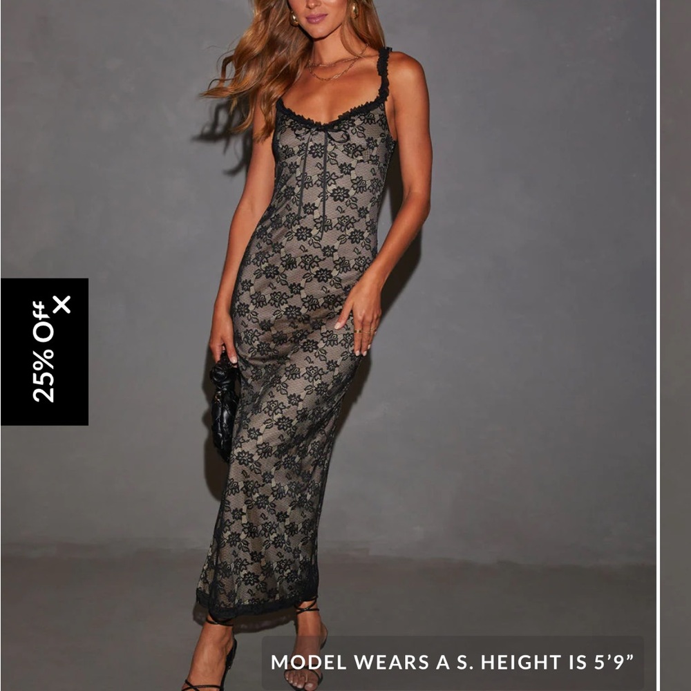 Malaya Lace Bodycon Maxi Dress | Size Small | VICI Collection